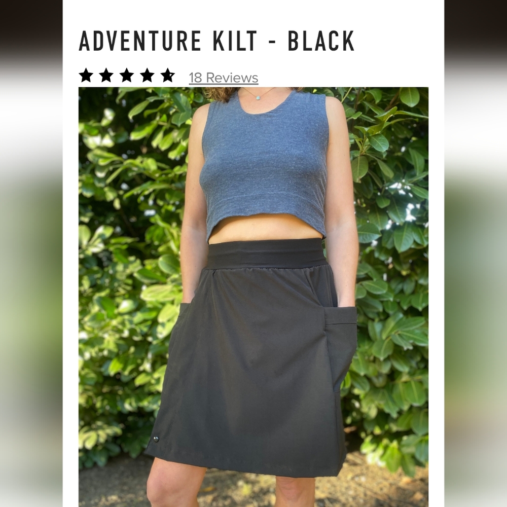 Purple Rain Adventure Skirt Black Small